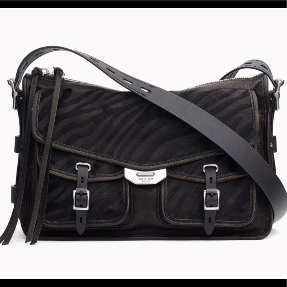 Rag and Bone Zebra Field Messenger